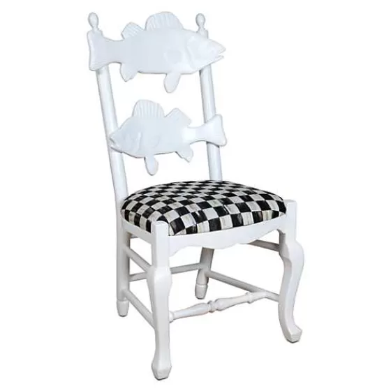 Sedia da Esterno Elegante con Motivo Pesci Courtly Check - Saldi su Design Esclusivo MacKenzie-Childs