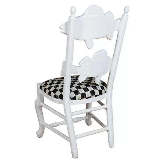 Sedia da Esterno Elegante con Motivo Pesci Courtly Check - Saldi su Design Esclusivo MacKenzie-Childs
