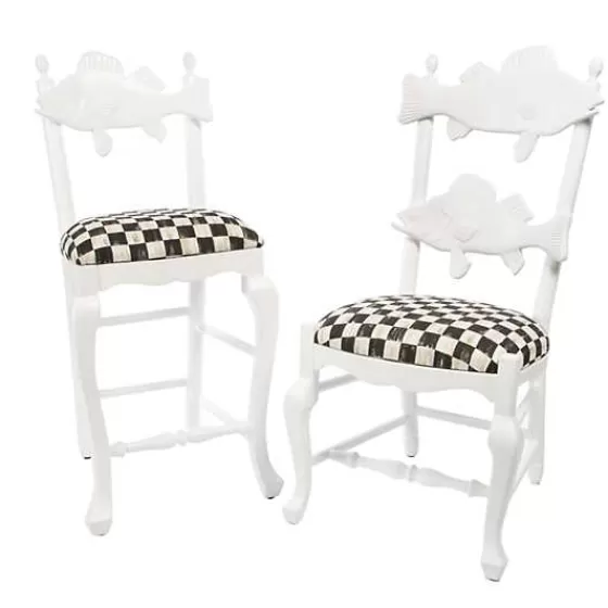 Sedia da Esterno Elegante con Motivo Pesci Courtly Check - Saldi su Design Esclusivo MacKenzie-Childs