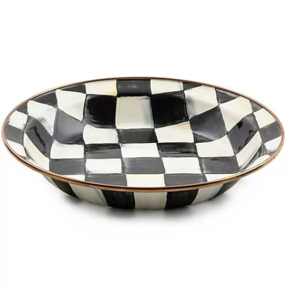 Piatto da Torta Elegante con Scacchi Regali - Design Esclusivo MacKenzie-Childs