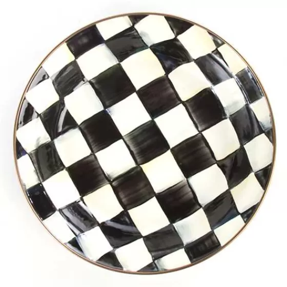 Piatto da Torta Elegante con Scacchi Regali - Design Esclusivo MacKenzie-Childs