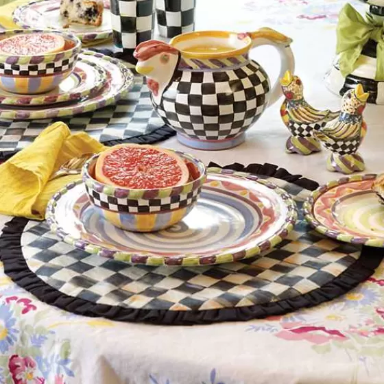 Sottopiatti Rotondi con Motivo Regale - Collezione MacKenzie-Childs a Prezzi Accessibili