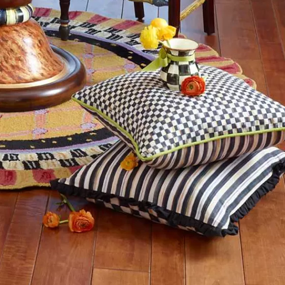 Cuscino Decorativo Quadrato con Balze e Motivo Scacchi Regali - Saldi MacKenzie-Childs