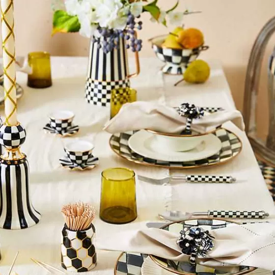 Elegante Ciotola Versatile in Quadretti Regali - MacKenzie-Childs Collezione Esclusiva per Tavola con Design Classico e Colori Vivaci, Perfetta per Servire Antipasti o Decorare con Stile ogni Ambiente Domestico.