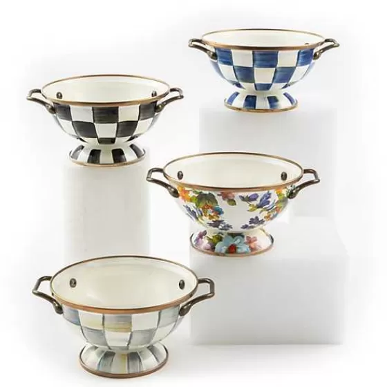Elegante Ciotola Versatile in Quadretti Regali - MacKenzie-Childs Collezione Esclusiva per Tavola con Design Classico e Colori Vivaci, Perfetta per Servire Antipasti o Decorare con Stile ogni Ambiente Domestico.