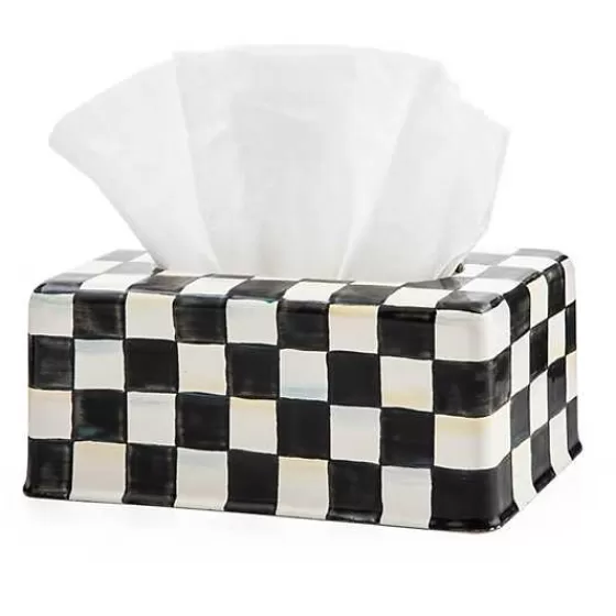 MacKenzie-Childs - Portalattine per Fazzoletti in Stile Regale con Fantasia Courtly Check, Prezzo Accessibile