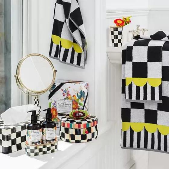 MacKenzie-Childs - Portalattine per Fazzoletti in Stile Regale con Fantasia Courtly Check, Prezzo Accessibile