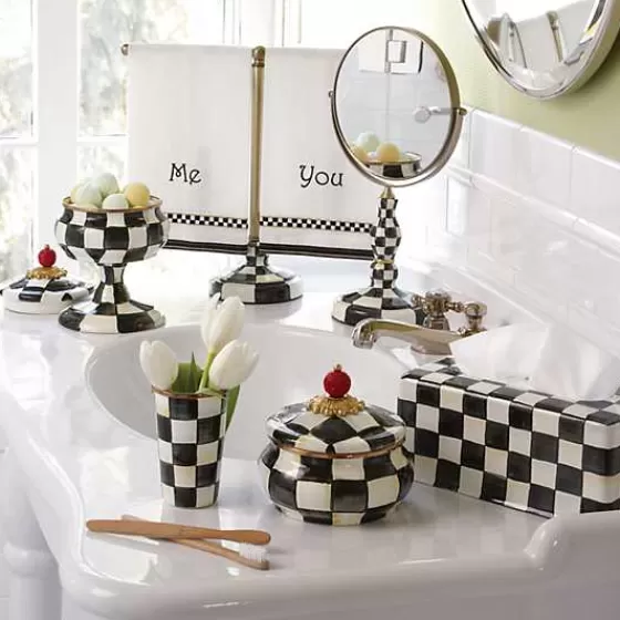 MacKenzie-Childs - Portalattine per Fazzoletti in Stile Regale con Fantasia Courtly Check, Prezzo Accessibile