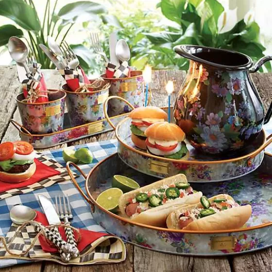 Mackenzie-Childs Set da Tavola Elegante 3 Pezzi - Fantasia Courtly Check per Cene Raffinate a Prezzo Accessibile