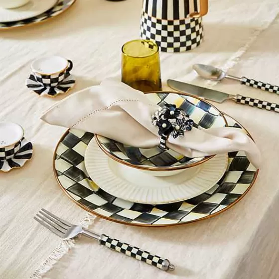 Mackenzie-Childs Set da Tavola Elegante 3 Pezzi - Fantasia Courtly Check per Cene Raffinate a Prezzo Accessibile