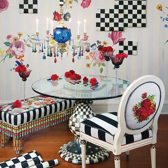 MacKenzie-Childs Carta da Parati Con Motivo Corte - Elegante Trama a Quadri per Interni Ricercati, Stile Contemporaneo con Decorazioni Regali, Ideale per Arredamenti di Classe