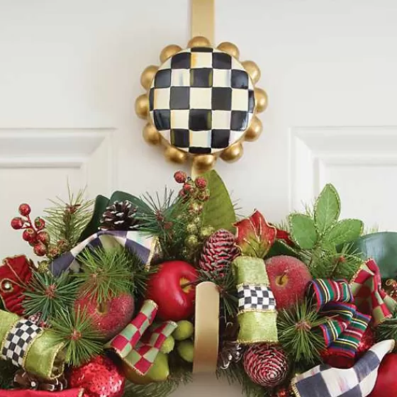 Ghirlandaio Elegante a Quadri Vintage - Accessorio per Porte MacKenzie-Childs in Promozione