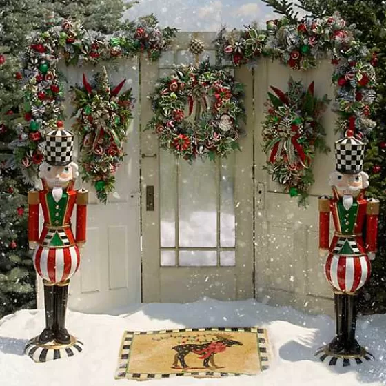 Ghirlandaio Elegante a Quadri Vintage - Accessorio per Porte MacKenzie-Childs in Promozione