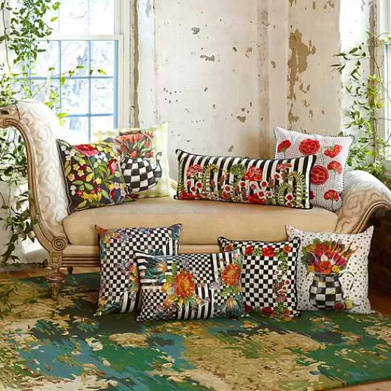 Cuscino Lombare Elegante con Stampa Floreale - Design Esclusivo MacKenzie-Childs