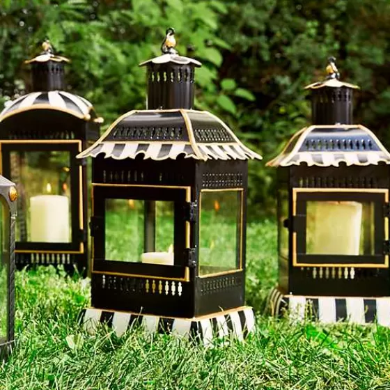 Lampada da Tavolo MacKenzie-Childs con Decorazione Righe Regali - Formato Grande per Candele - Prezzo Imbattibile