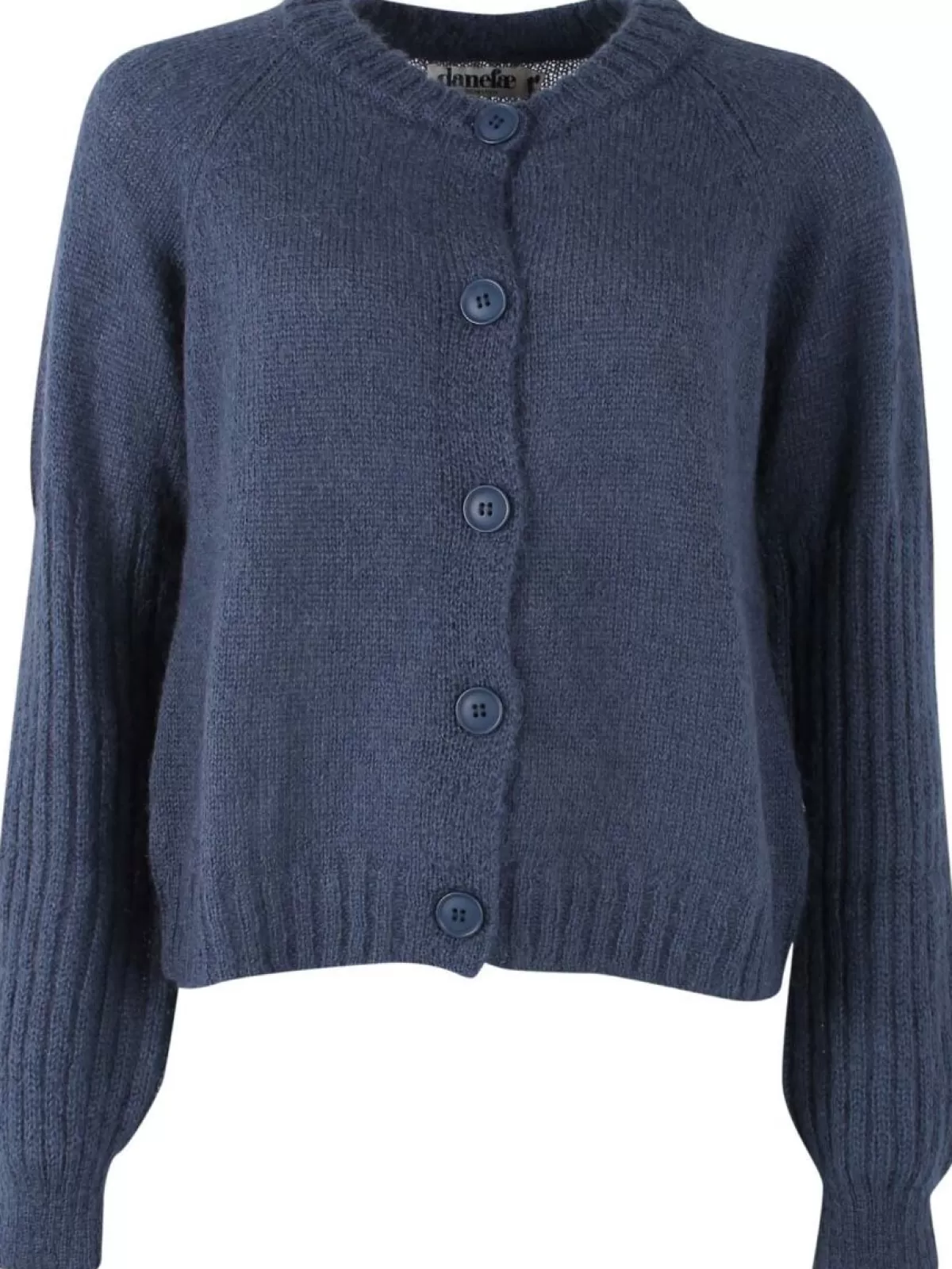 Cardigan in Lana Danarnaq | Cappotto Morbido Bleu Marino per Autunno-Inverno 2023 | Confezione Premium Danefæ