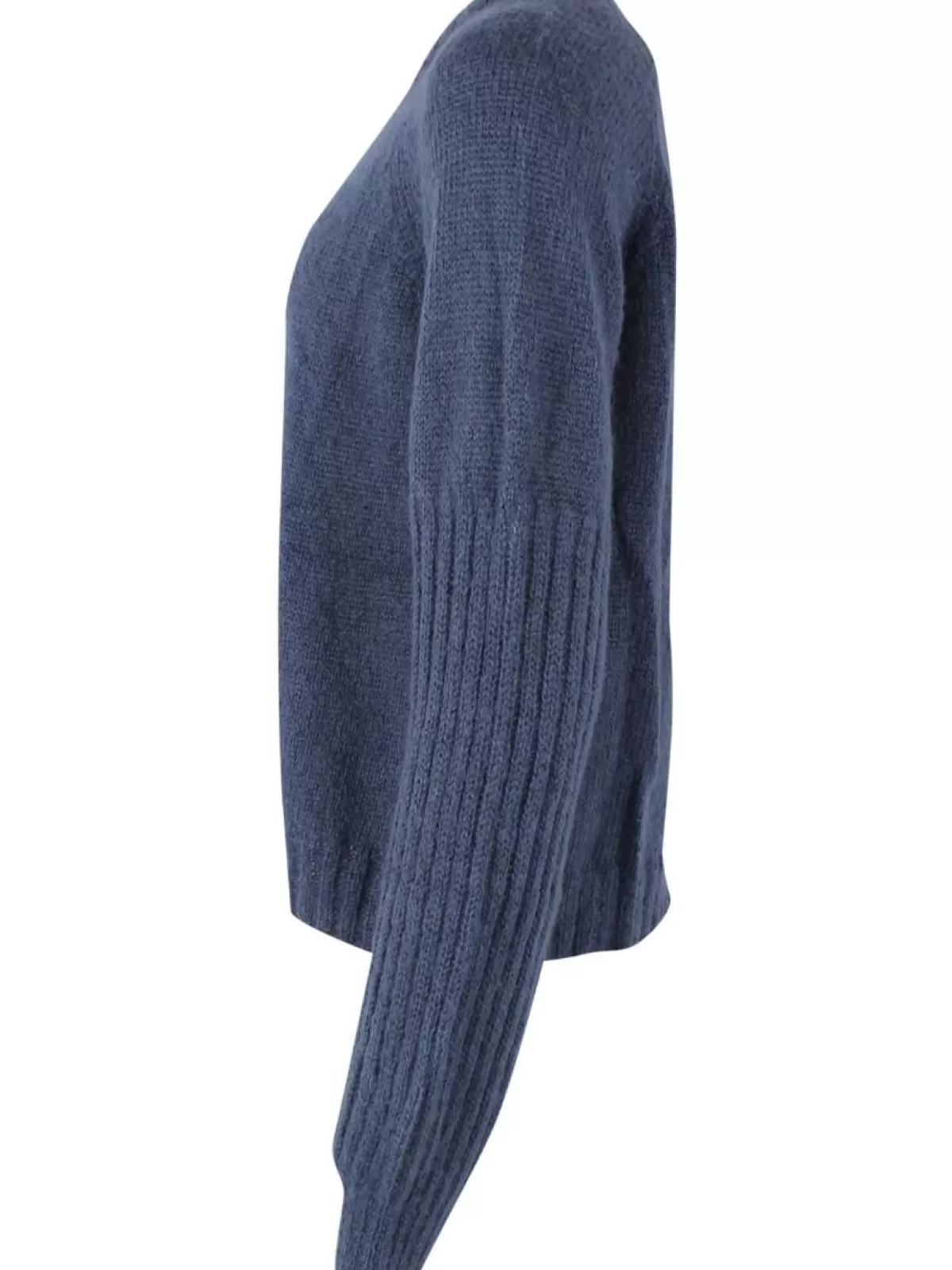 Cardigan in Lana Danarnaq | Cappotto Morbido Bleu Marino per Autunno-Inverno 2023 | Confezione Premium Danefæ