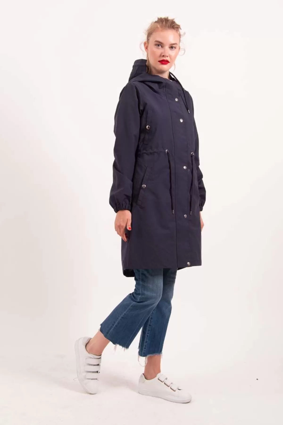 Impermeabile Blu Navy Mezza Stagione - Offerta Lampo Danefa Danenora