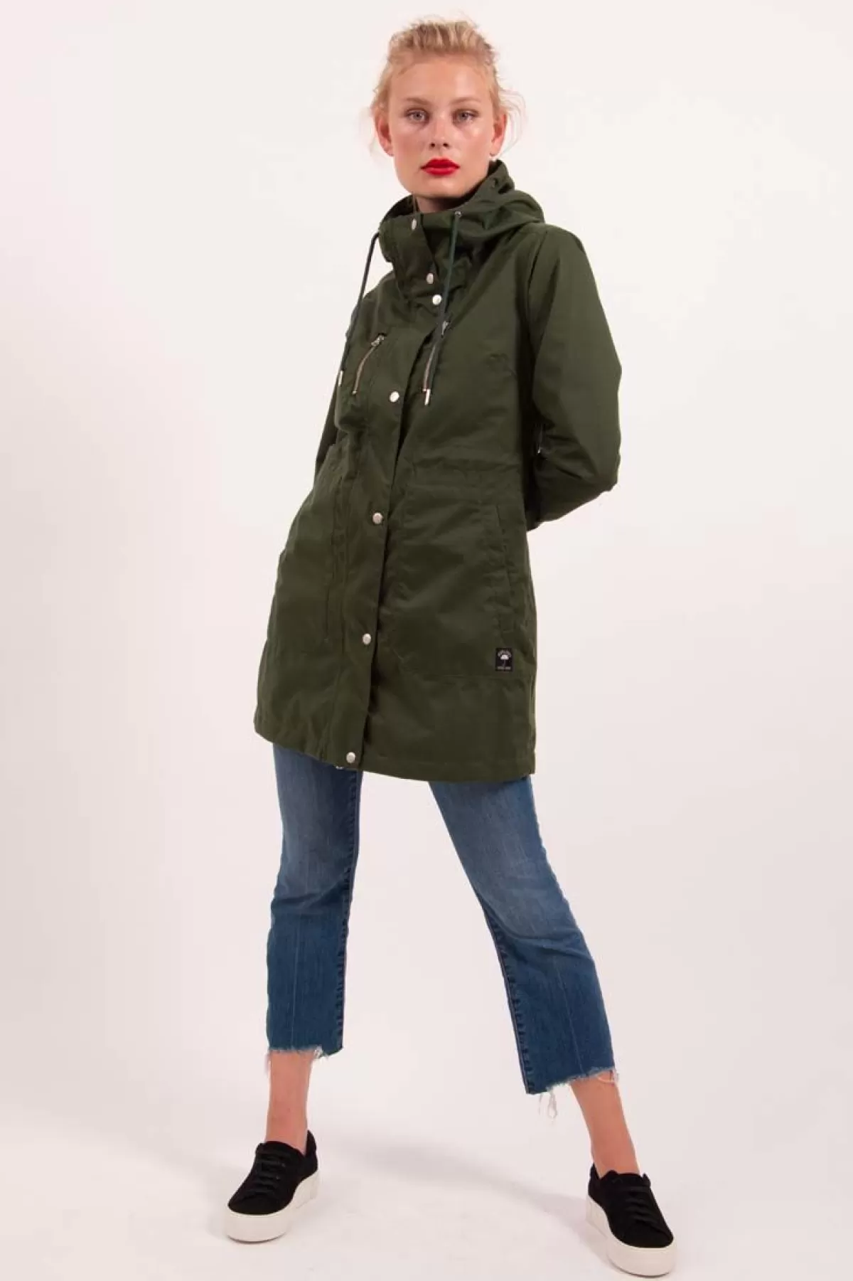 Danefæ Daninge Giacca Parka Impermeabile - Modello Mezza Stagione, Khaki con Prezzo Conveniente
