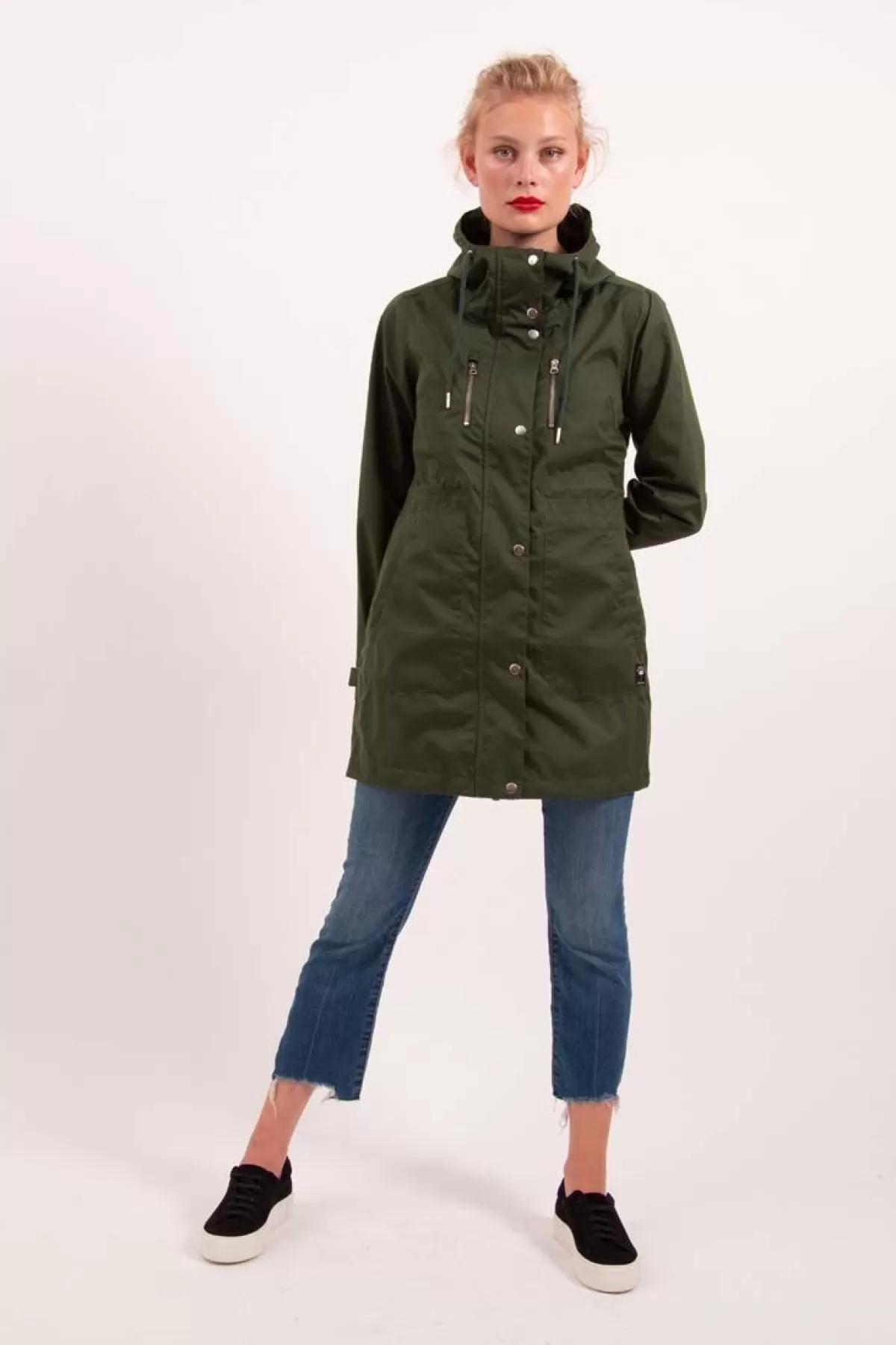Danefæ Daninge Giacca Parka Impermeabile - Modello Mezza Stagione, Khaki con Prezzo Conveniente