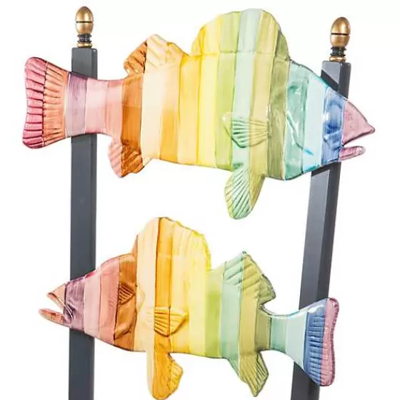 Sedia Pesce Arcobaleno in Tonalità Profonde - Edizione Limitata MacKenzie-Childs con Design Esclusivo