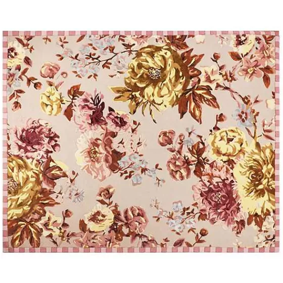 Novità Tappeto Elegante in Rosa Antico con Motivo Botanico - 250x300 cm MacKenzie-Childs