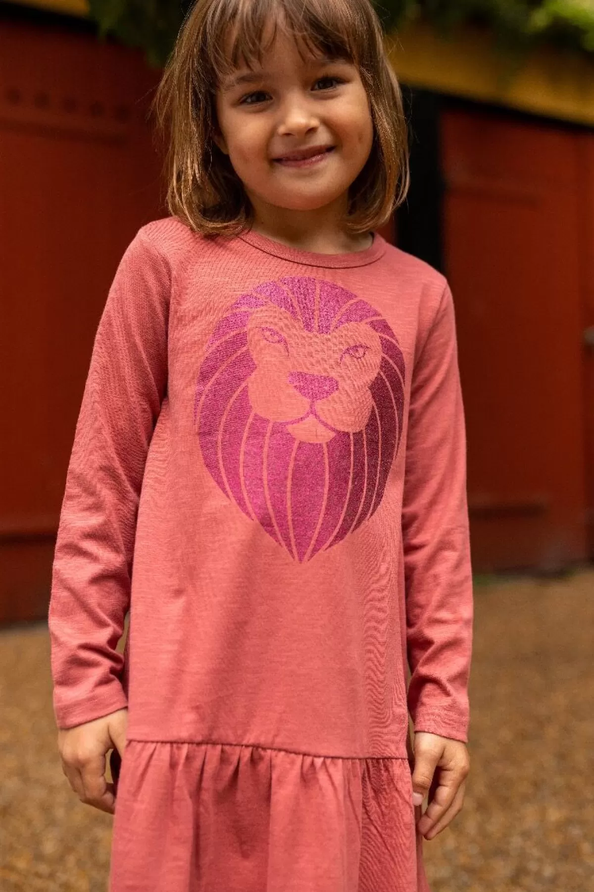 Abito Elegante Danefæ Dyrbirdy Rosa Scuro - Saldi con Cuore