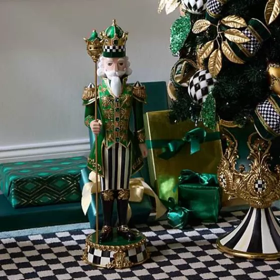 Splendido Schiaccianoci Guardiano del Castello in Stile Smeraldo - Design Elegante by MacKenzie-Childs - Bottega di Lusso