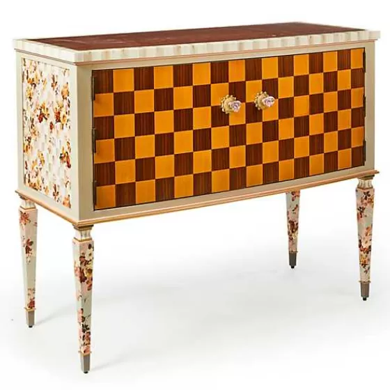 Consolle Vintage con Motivo Geometrico - Design Esclusivo MacKenzie-Childs Originale per Arredamento di Classe