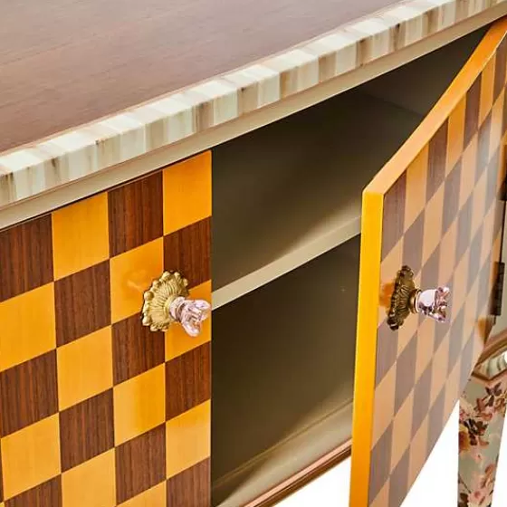 Consolle Vintage con Motivo Geometrico - Design Esclusivo MacKenzie-Childs Originale per Arredamento di Classe