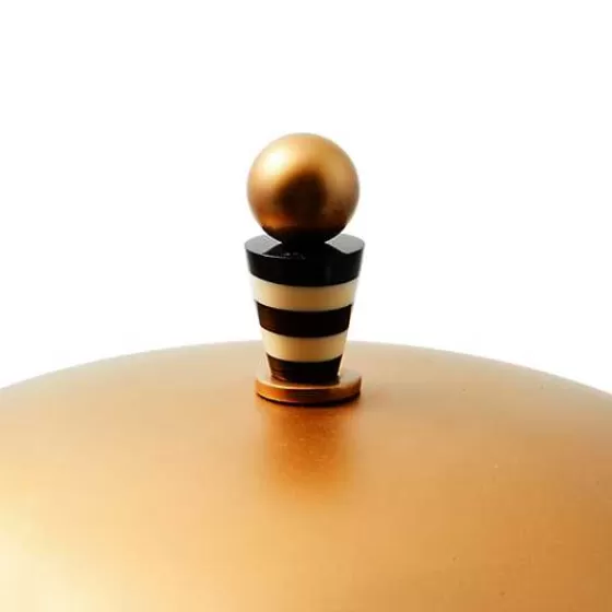 Lampada da Tavolo MacKenzie-Childs in Pelle Rigata - Design Flatiron per Ambienti Chic