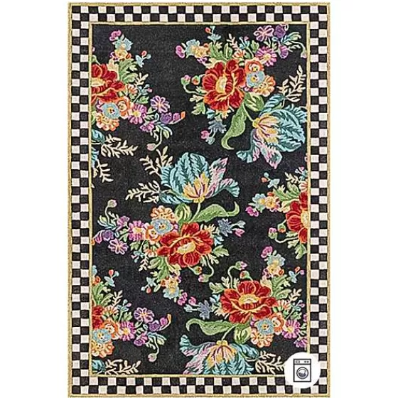 Tappeto floreale lavabile MacKenzie-Childs - 240x300 cm per ambienti vivaci - Design botanico reversibile - Collezione esclusiva per soggiorni eleganti