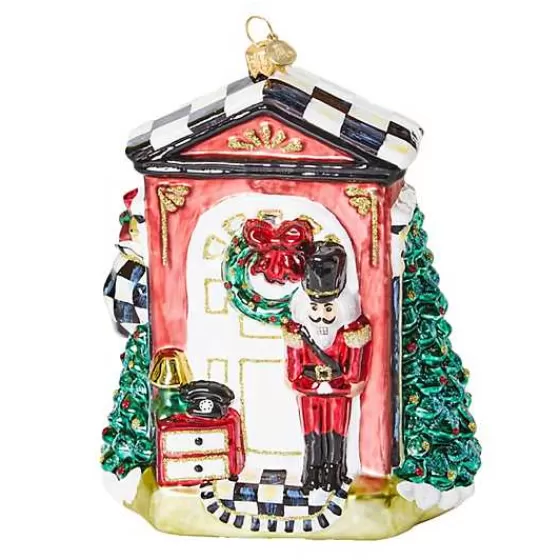MacKenzie-Childs: Decorazione Natalizia in Vetro per la Porta d'Ingresso con Babbo Natale - Edizione Speciale in Promozione