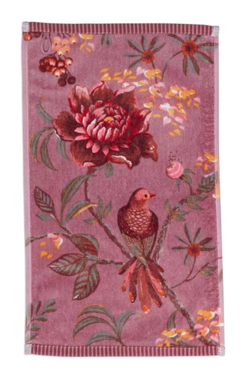 Set di 3 Asciugamani Eleganti Secret Garden - Tonalità Lilla, 30x50 cm, Design Botanico - Pip Studio Collection - Tessuto Super Assorbente