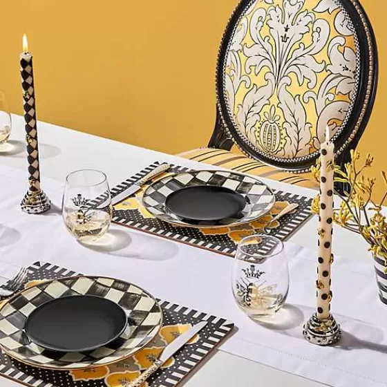 Promozione Lampo! Set da Tavola 5 Pezzi in Stile Scacchi Dorati - MacKenzie-Childs