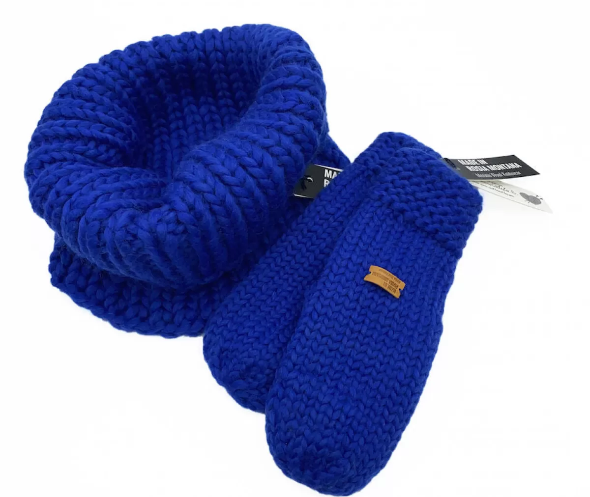 Guanti in lana merino fatti a mano - Blu Galassia | Edizione limitata in promozione