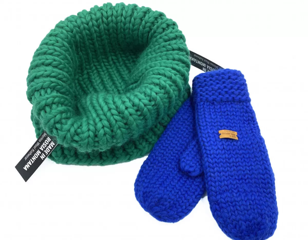 Guanti in lana merino fatti a mano - Blu Galassia | Edizione limitata in promozione