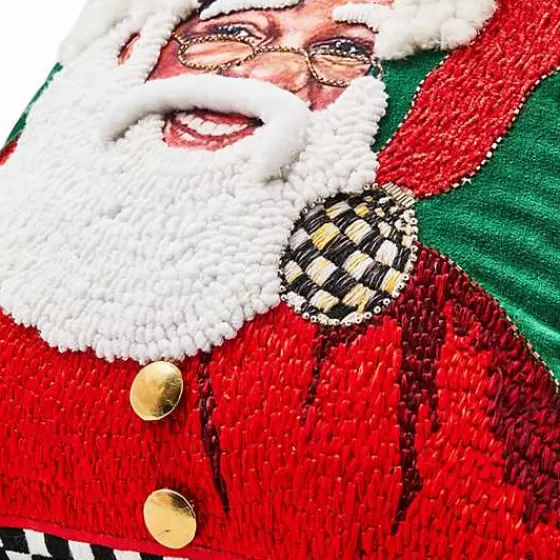 Cuscino Decorativo Babbo Natale Nero Festoso - MacKenzie-Childs con Prezzo Imbattibile
