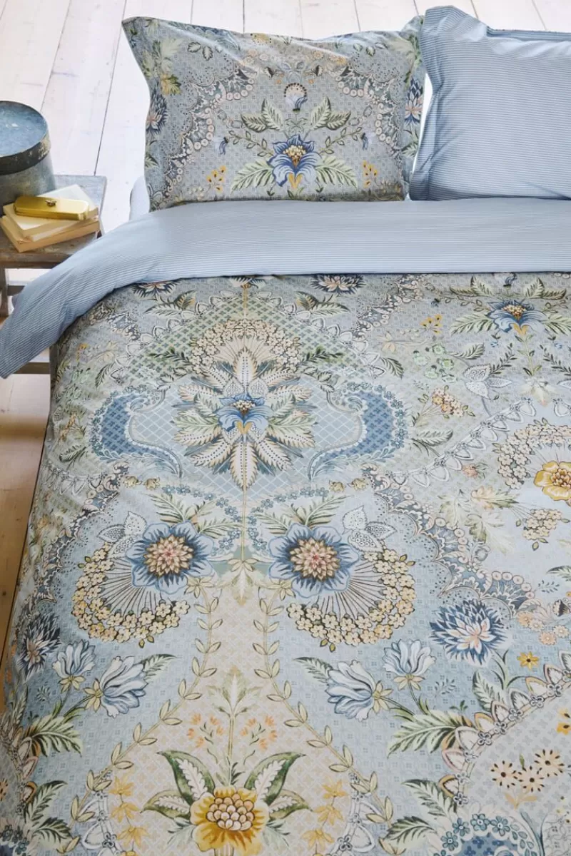 Federa Decorativa Pip Studio - Grandi Saluti in Azzurro Chiaro con Stampa Elegante