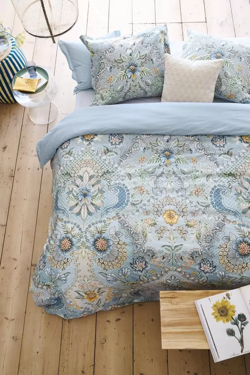 Federa Decorativa Pip Studio - Grandi Saluti in Azzurro Chiaro con Stampa Elegante