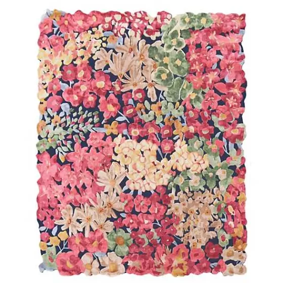 Tappeto Elegante Laura's Flowers 8x10 Piedi - Design Vivace MacKenzie-Childs per Ambienti Accoglienti