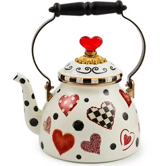 Amore per la tradizione - Teiera da 2 litri in stile vittoriano MacKenzie Childs con finiture artistiche