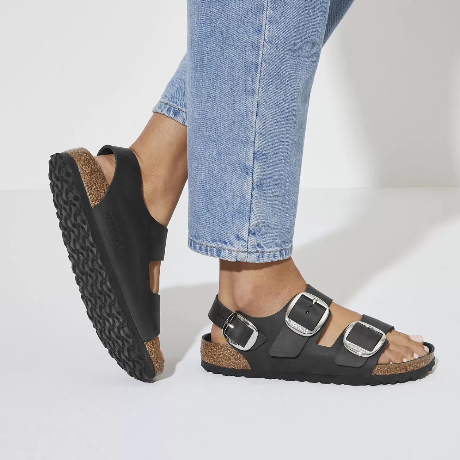 Sandali estivi Birkenstock Milano con fibbia larga e cinturini regolabili - Design confortevole e stiloso per donna