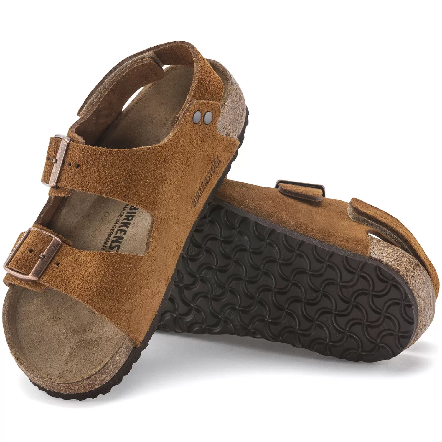 Birkenstock Milano: Sandali Con Cinturino Bambini in Pelle Scamosciata Morbida - Calzature Comode e Leggere per Estate, Taglie Junior con Supporto Plantare Anatomico