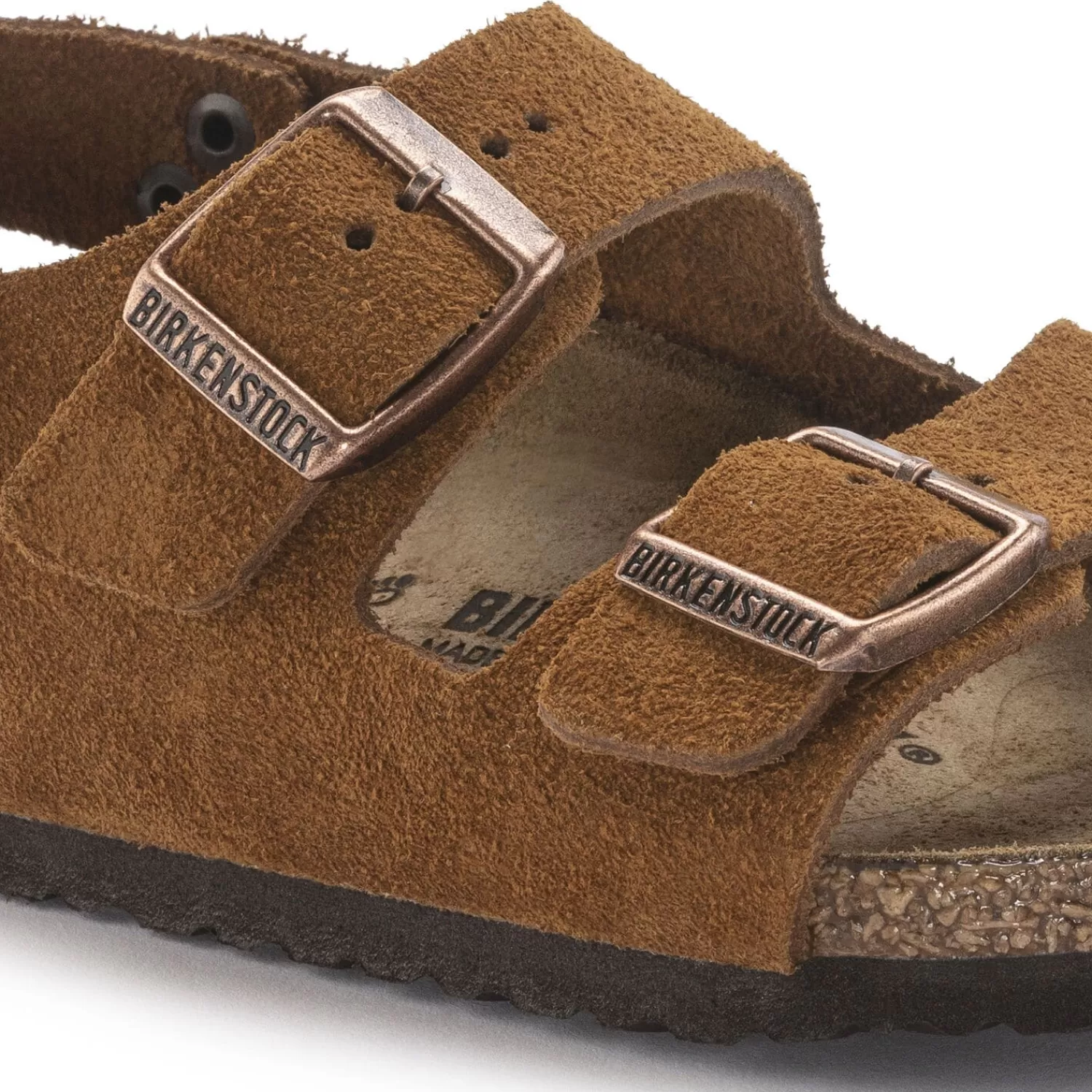Birkenstock Milano: Sandali Con Cinturino Bambini in Pelle Scamosciata Morbida - Calzature Comode e Leggere per Estate, Taglie Junior con Supporto Plantare Anatomico
