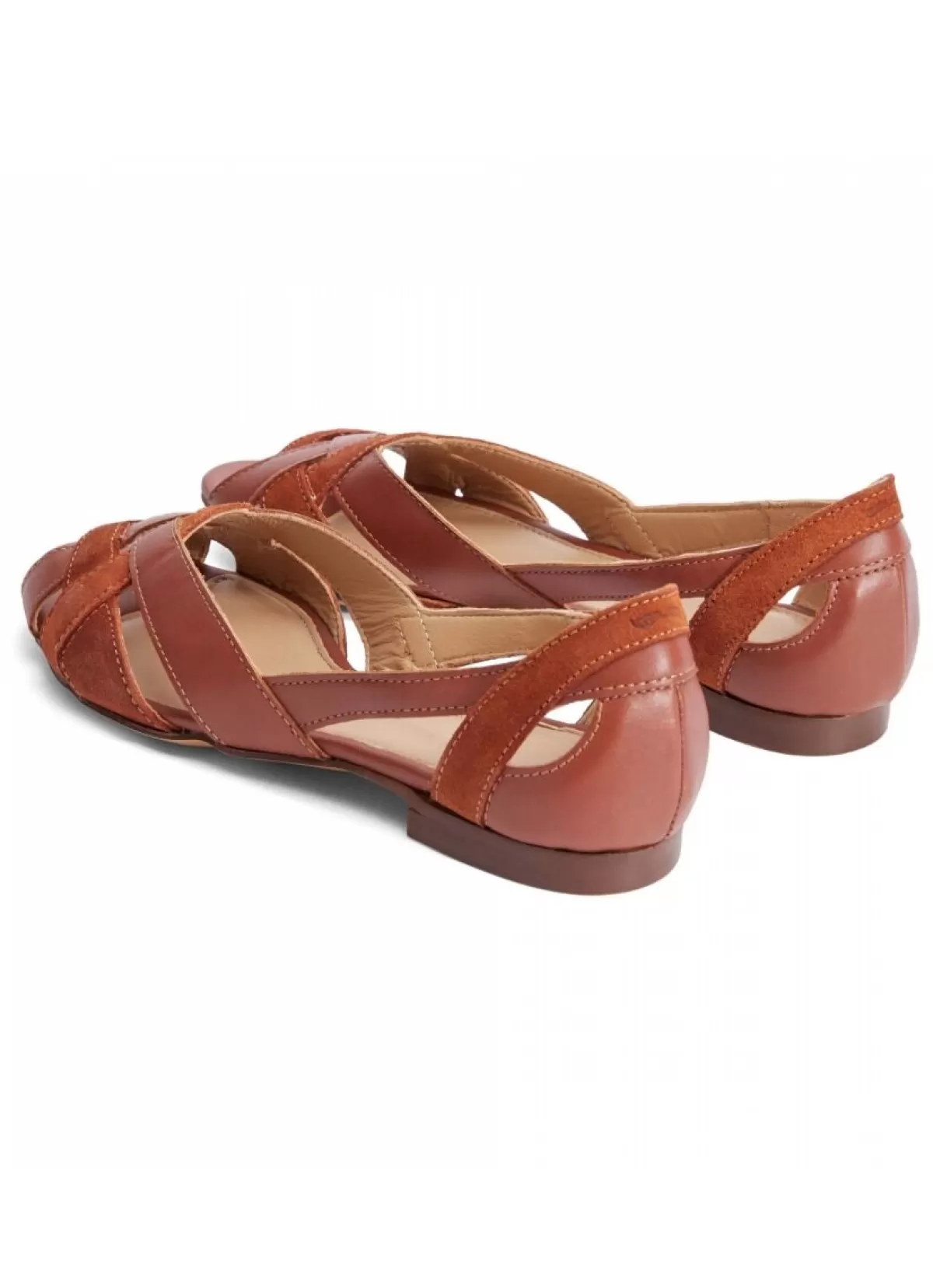 Danefæ Moustache: Sandalo Clementina in Pelle Color Cognac con Promozione Estiva