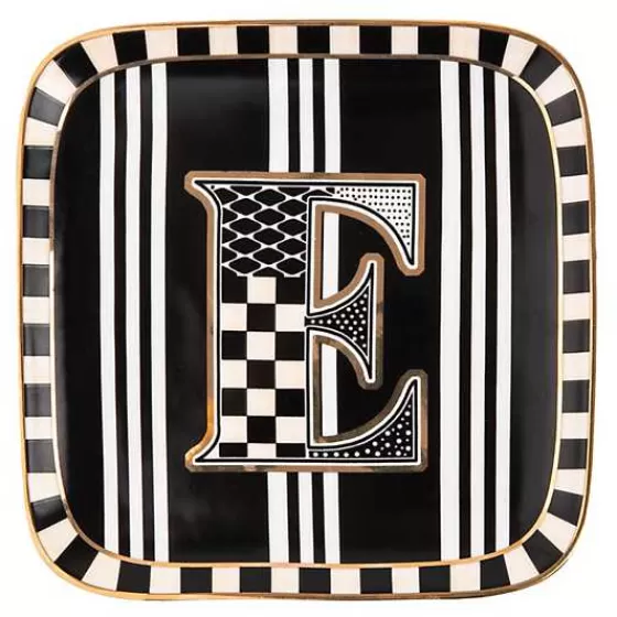 Piatto Decorativo con Monogramma - Collezione E-MacKenzie-Childs Bottega Esclusiva