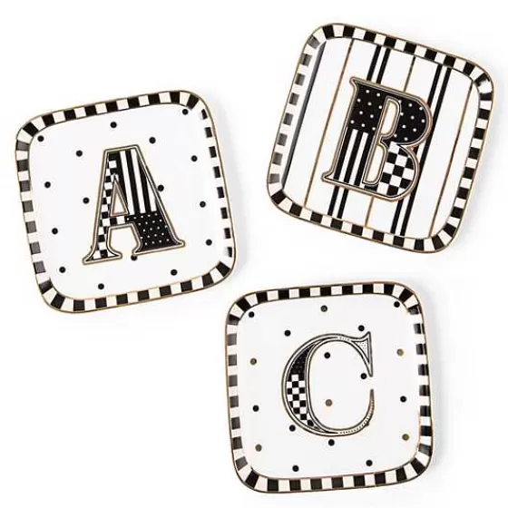 Piatto Decorativo con Monogramma - Collezione E-MacKenzie-Childs Bottega Esclusiva