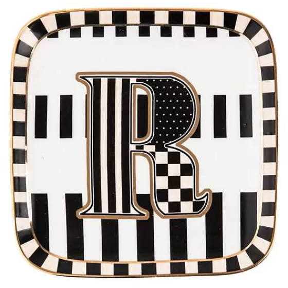 Piatto Decorativo MacKenzie-Childs - Design R con Motivi Vivaci