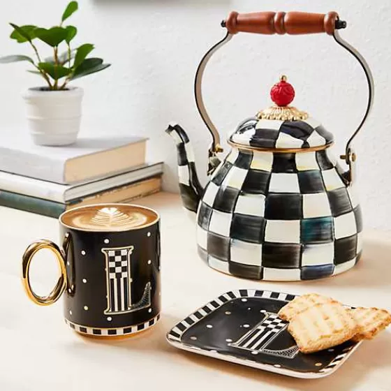 Piatto Decorativo MacKenzie-Childs - Design R con Motivi Vivaci